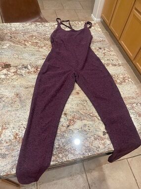 Bombshell Sportswear Women’s Burgundy Textured Jumpsuit S:L